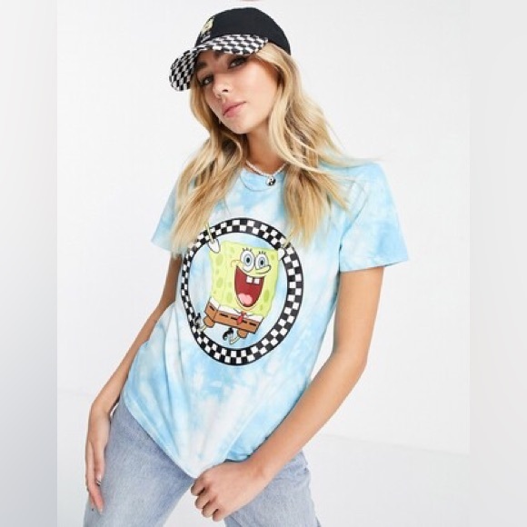 VANS SPONGEBOB SQUAREPANTS TIE DYE GRAPHIC TEE - Picture 11 of 11